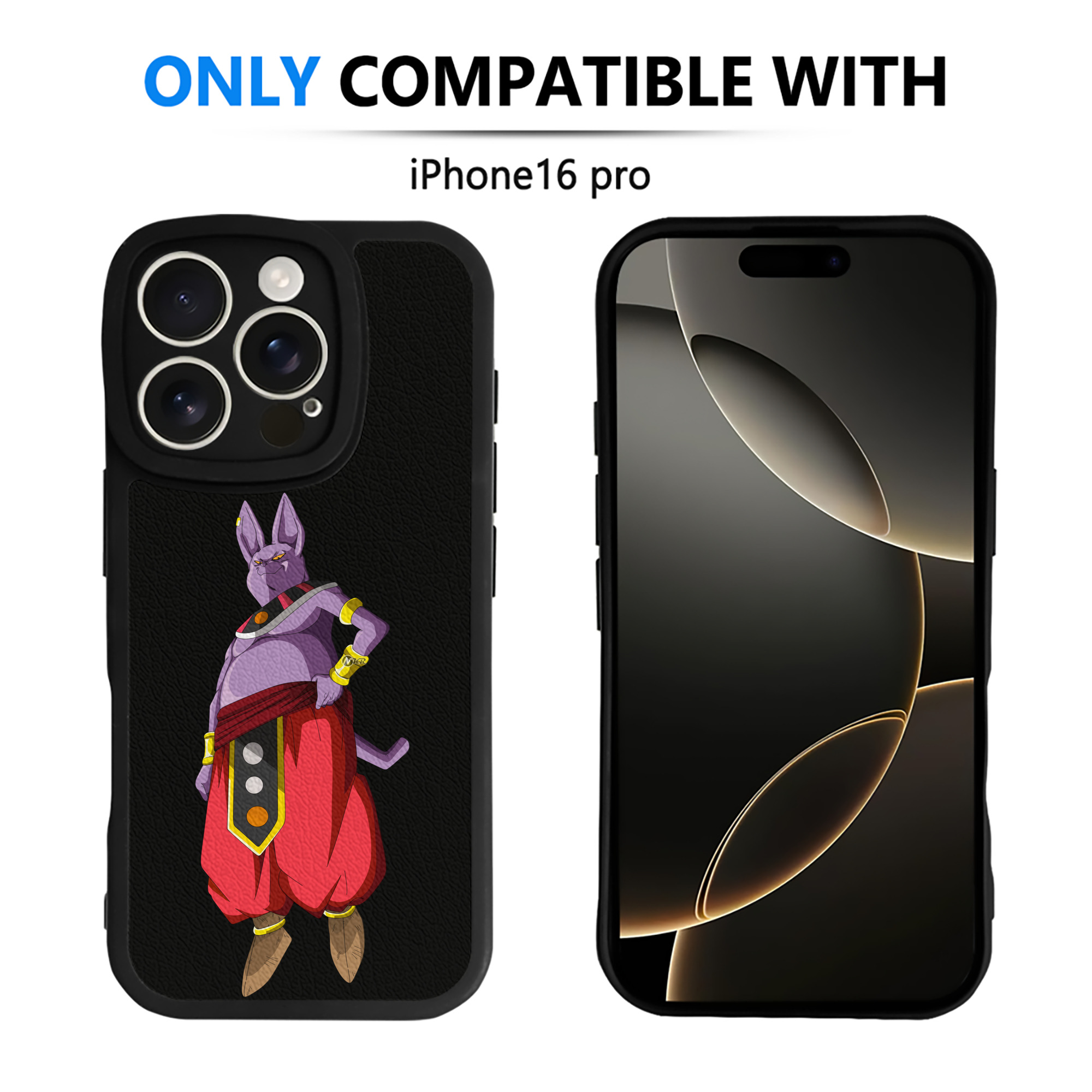 （画像用） ドラゴンボール シャンパ DRAGON BALL Champa 【iPhone 16シリーズ対応】シリコンスマホケース（レザー調） 材質：シリコン